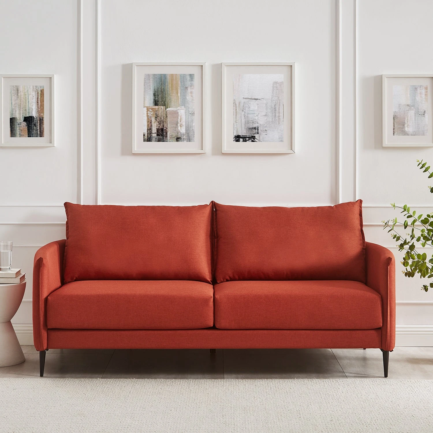 Bari Burnt Ochre Fabric Sofa 6 Bari Burnt Ochre Fabric Sofa - Image 4