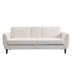 Latimer Beige Woven Fabric 3-Seater Storage Sofa Bed -FINZ Furniture Shop AYSF 09 BEIGEWOVEN 3ST WB1