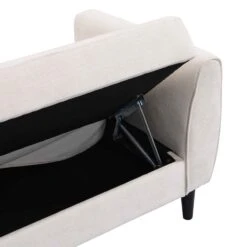 Latimer Beige Woven Fabric 3-Seater Storage Sofa Bed -FINZ Furniture Shop AYSF 09 BEIGEWOVEN 3ST detail4