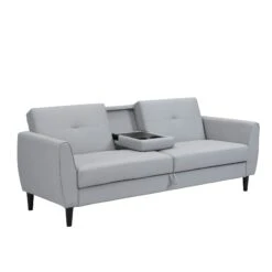 Latimer Grey Faux Leather 3-Seater Storage Sofa Bed 24 Latimer Grey Faux Leather 3-Seater Storage Sofa Bed -FINZ Furniture Shop AYSF 09 GREYPU 3ST WB3