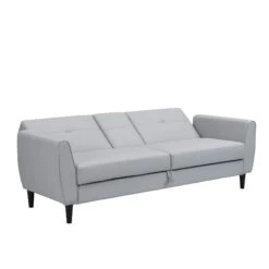 Latimer Grey Faux Leather 3-Seater Storage Sofa Bed 29 Latimer Grey Faux Leather 3-Seater Storage Sofa Bed -FINZ Furniture Shop AYSF 09 GREYPU 3ST WB4