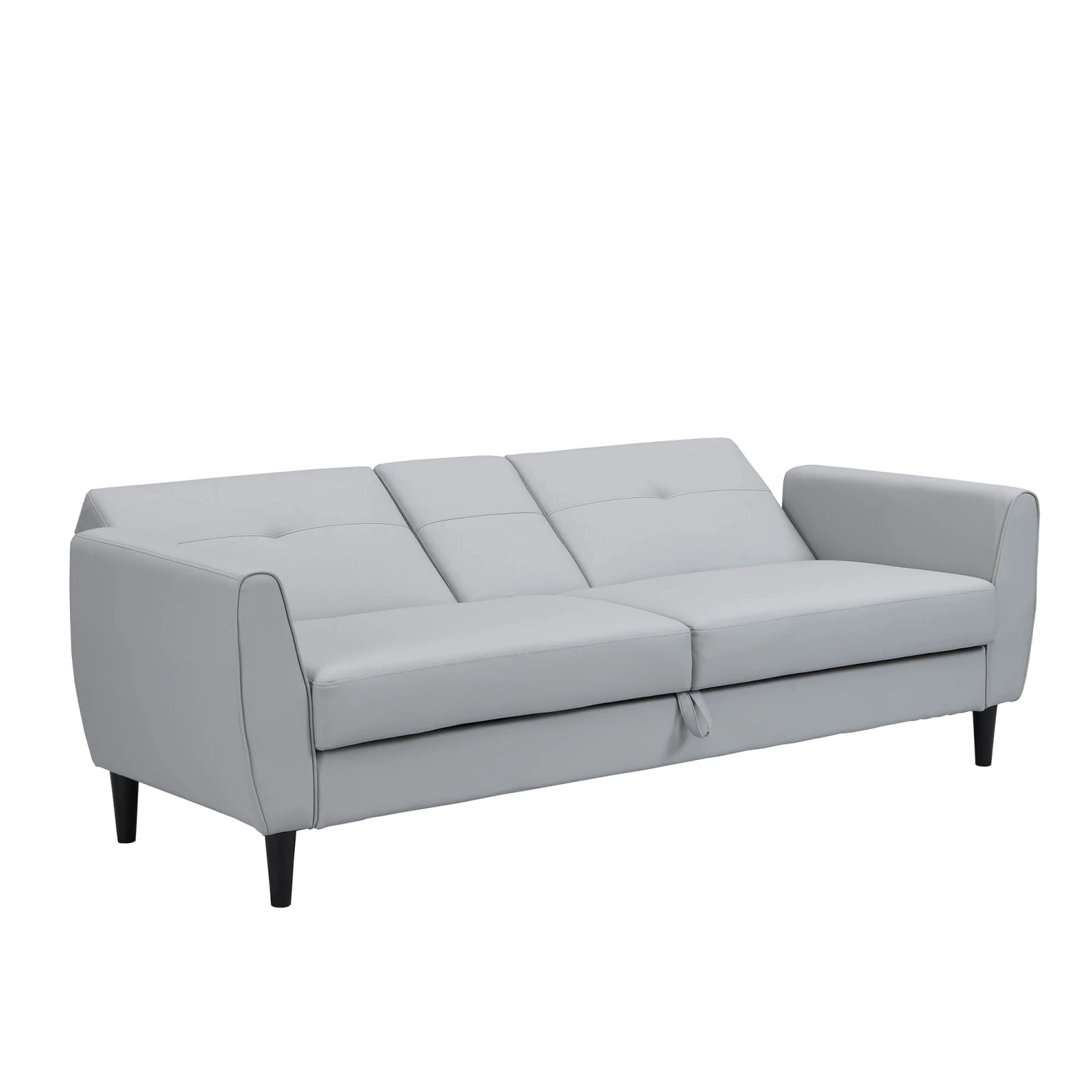 Latimer Grey Faux Leather 3-Seater Storage Sofa Bed 13 Latimer Grey Faux Leather 3-Seater Storage Sofa Bed - Image 12