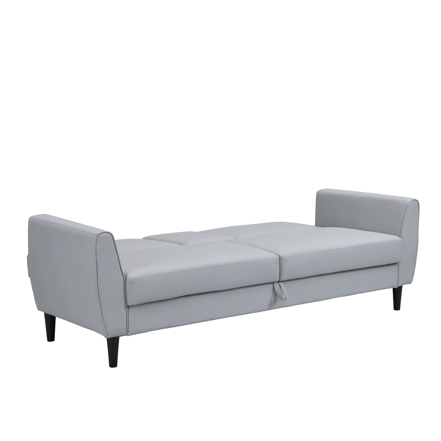 Latimer Grey Faux Leather 3-Seater Storage Sofa Bed 9 Latimer Grey Faux Leather 3-Seater Storage Sofa Bed - Image 8