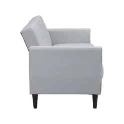 Latimer Grey Faux Leather 3-Seater Storage Sofa Bed 30 Latimer Grey Faux Leather 3-Seater Storage Sofa Bed -FINZ Furniture Shop AYSF 09 GREYPU 3ST WB6