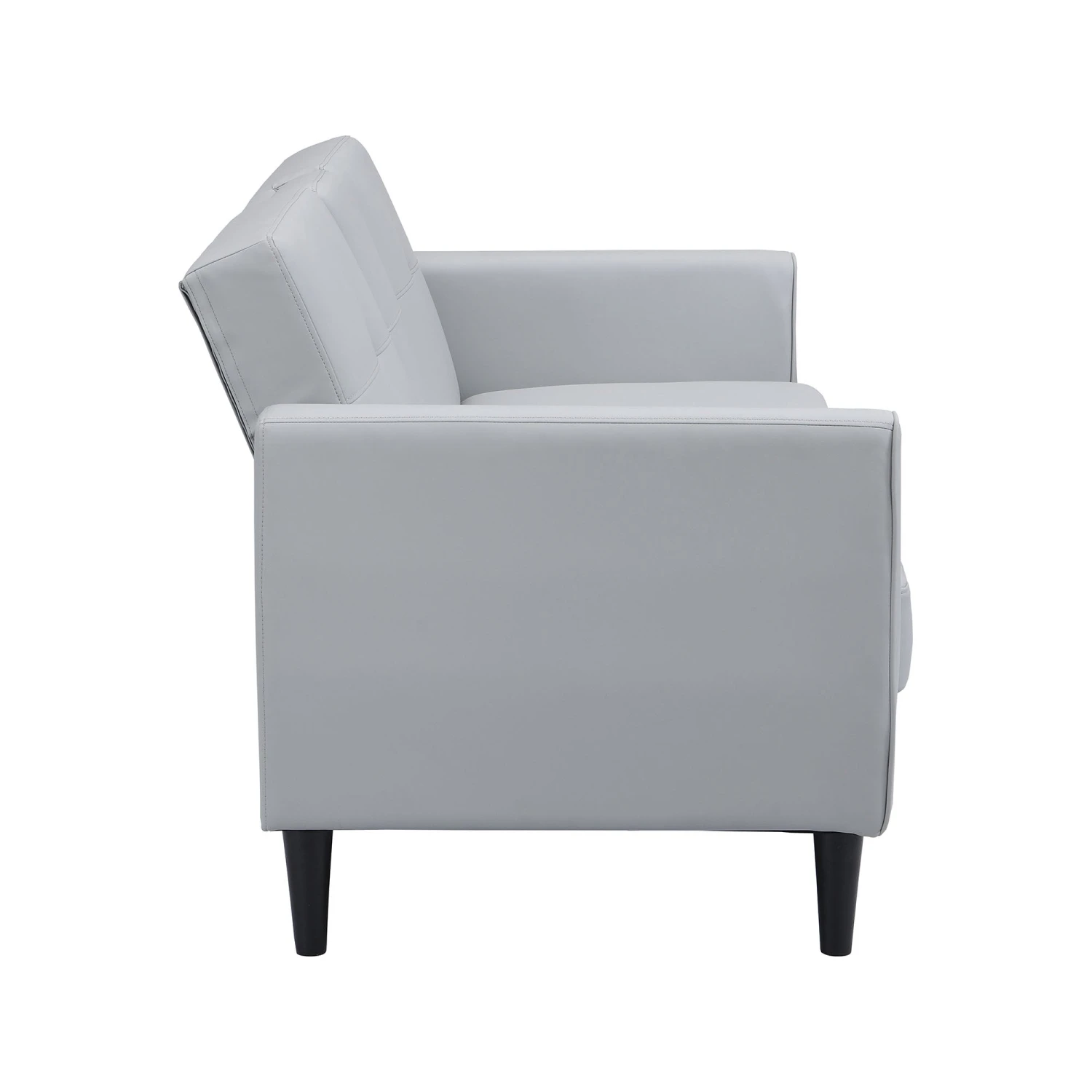 Latimer Grey Faux Leather 3-Seater Storage Sofa Bed 14 Latimer Grey Faux Leather 3-Seater Storage Sofa Bed - Image 13