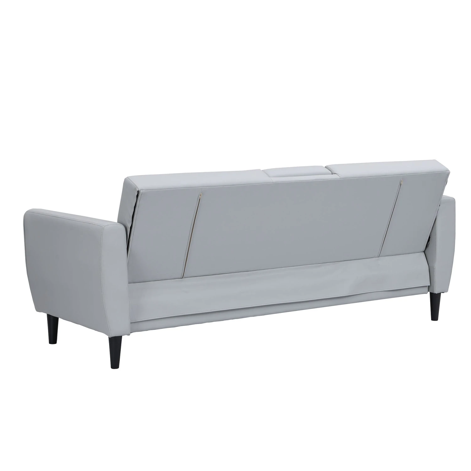 Latimer Grey Faux Leather 3-Seater Storage Sofa Bed 15 Latimer Grey Faux Leather 3-Seater Storage Sofa Bed - Image 14
