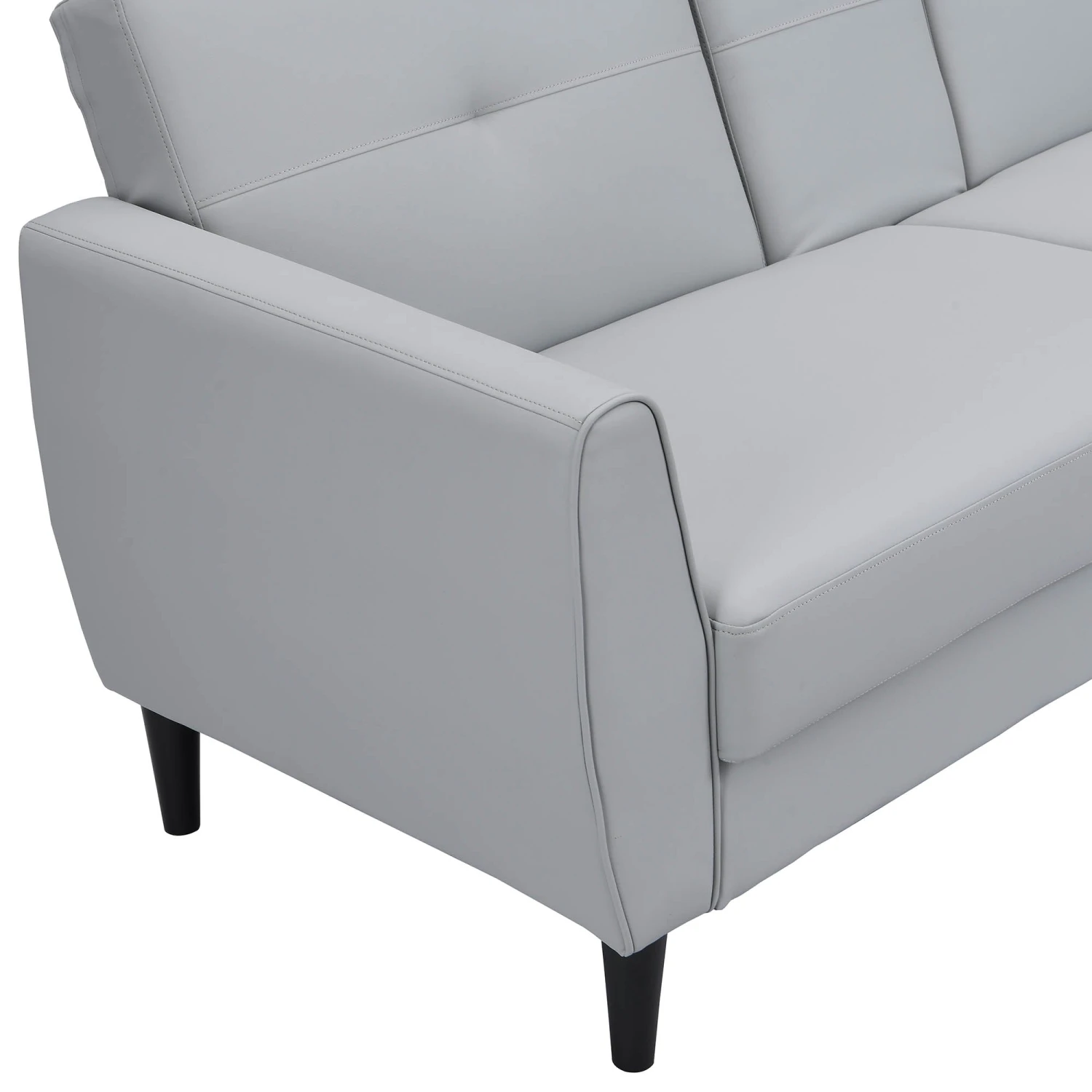 Latimer Grey Faux Leather 3-Seater Storage Sofa Bed 16 Latimer Grey Faux Leather 3-Seater Storage Sofa Bed - Image 15