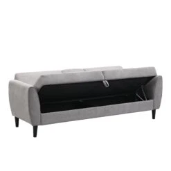 Latimer Light Grey Brushed Fabric 3-Seater Storage Sofa Bed 27 Latimer Light Grey Brushed Fabric 3-Seater Storage Sofa Bed -FINZ Furniture Shop AYSF 09 LGREYFAB 3ST WB10