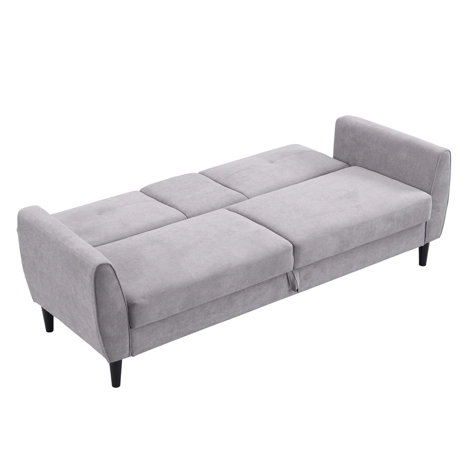 Latimer Light Grey Brushed Fabric 3-Seater Storage Sofa Bed 11 Latimer Light Grey Brushed Fabric 3-Seater Storage Sofa Bed - Image 9