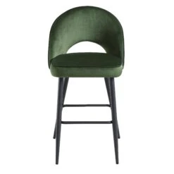 Oakley Set Of 2 Dark Green Velvet Upholstered Counter Stools With Contrast Piping 16 Oakley Set Of 2 Dark Green Velvet Upholstered Counter Stools With Contrast Piping -FINZ Furniture Shop BCH 2155 DARKGREEN VEL 2P WB2