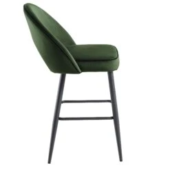 Oakley Set Of 2 Dark Green Velvet Upholstered Counter Stools With Contrast Piping 20 Oakley Set Of 2 Dark Green Velvet Upholstered Counter Stools With Contrast Piping -FINZ Furniture Shop BCH 2155 DARKGREEN VEL 2P WB5