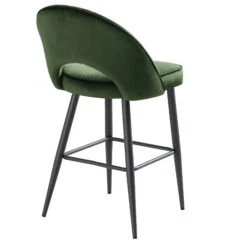 Oakley Set Of 2 Dark Green Velvet Upholstered Counter Stools With Contrast Piping 21 Oakley Set Of 2 Dark Green Velvet Upholstered Counter Stools With Contrast Piping -FINZ Furniture Shop BCH 2155 DARKGREEN VEL 2P WB6
