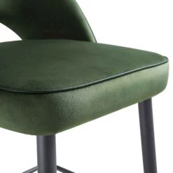 Oakley Set Of 2 Dark Green Velvet Upholstered Counter Stools With Contrast Piping 23 Oakley Set Of 2 Dark Green Velvet Upholstered Counter Stools With Contrast Piping -FINZ Furniture Shop BCH 2155 DARKGREEN VEL 2P detail2
