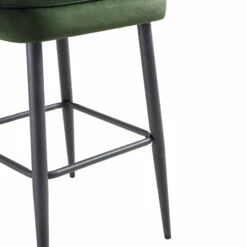 Oakley Set Of 2 Dark Green Velvet Upholstered Counter Stools With Contrast Piping 24 Oakley Set Of 2 Dark Green Velvet Upholstered Counter Stools With Contrast Piping -FINZ Furniture Shop BCH 2155 DARKGREEN VEL 2P detail4
