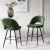Oakley Set Of 2 Dark Green Velvet Upholstered Counter Stools With Contrast Piping 1 Oakley Set Of 2 Dark Green Velvet Upholstered Counter Stools With Contrast Piping -FINZ Furniture Shop BCH 2155 DARKGREEN VEL 2P main