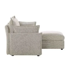 Byron Pillow Edge Mist Grey Boucle Modular Sofa, 2-Seater Chaise 22 Byron Pillow Edge Mist Grey Boucle Modular Sofa, 2-Seater Chaise -FINZ Furniture Shop BOSF 7053 GREY BOU 2STCHAISE WB6