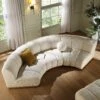 Granvia Ecru Boucle Modular Sofa, 3-Seater Curved Sofa 2 Granvia Ecru Boucle Modular Sofa, 3-Seater Curved Sofa -FINZ Furniture Shop BOSF 9381 BEIGE BOU 3ST CURVED main