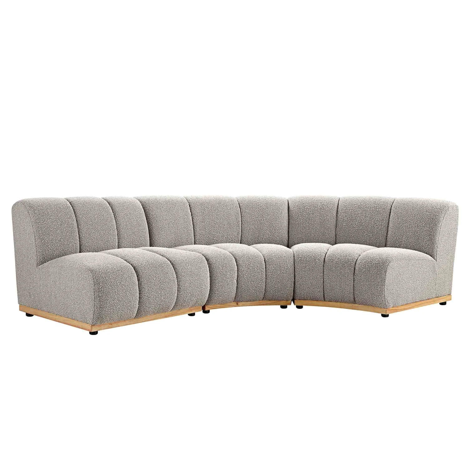 Granvia Taupe Boucle Modular Sofa, 3-Seater L-Shaped Sofa 4 Granvia Taupe Boucle Modular Sofa, 3-Seater L-Shaped Sofa - Image 2