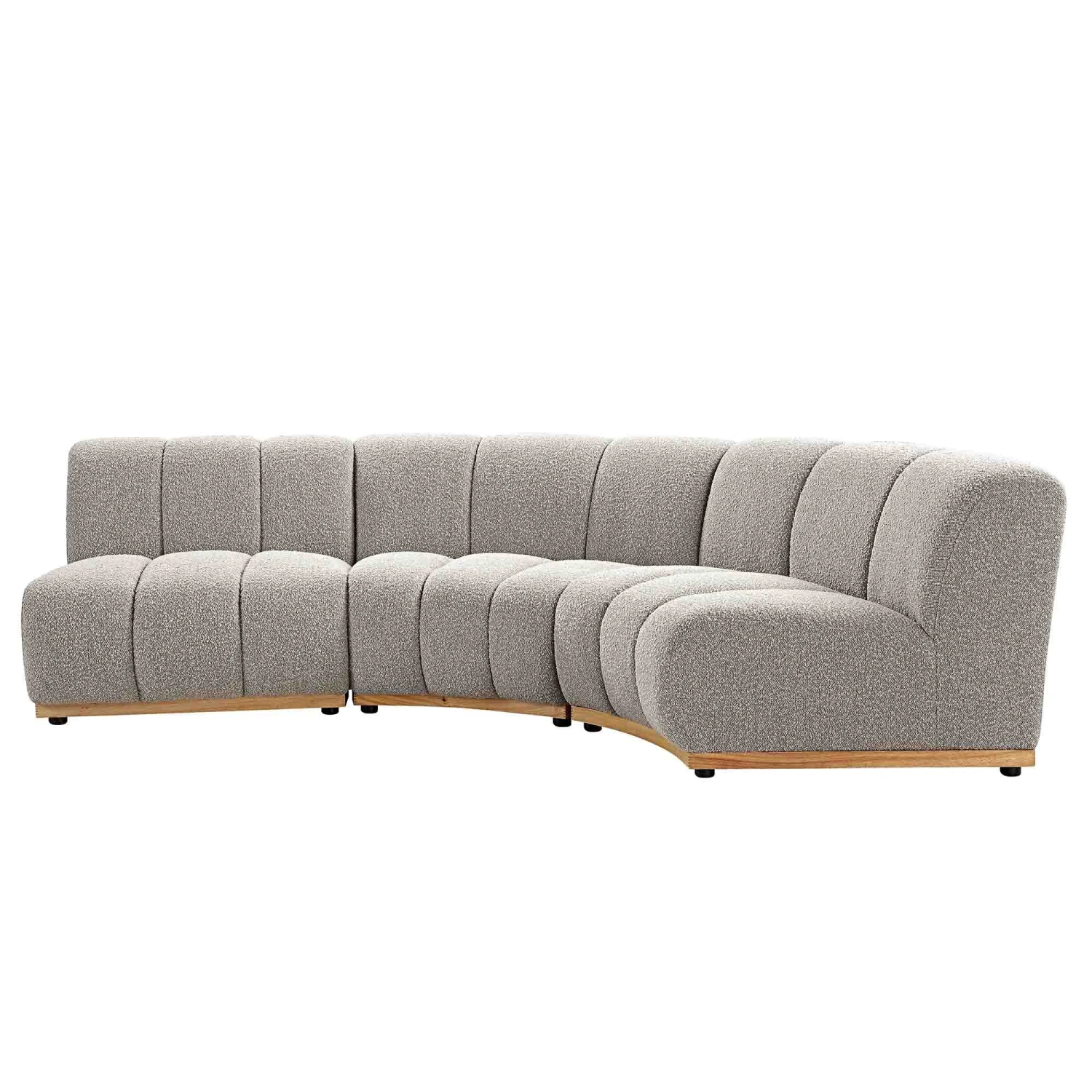 Granvia Taupe Boucle Modular Sofa, 3-Seater L-Shaped Sofa 5 Granvia Taupe Boucle Modular Sofa, 3-Seater L-Shaped Sofa - Image 3