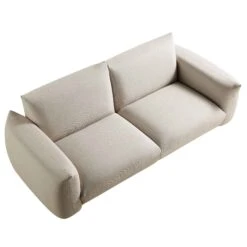 Gianni Three Seater Sofa, Beige Woven Fabric 26 Gianni Three Seater Sofa, Beige Woven Fabric -FINZ Furniture Shop BOSF 9678 BEIGE WOV 3ST WB3