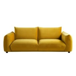 Gianni Three Seater Sofa, Goldenrod Velvet 18 Gianni Three Seater Sofa, Goldenrod Velvet -FINZ Furniture Shop BOSF 9678 GOLD VEL 3ST WB1
