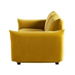 Gianni Three Seater Sofa, Goldenrod Velvet 23 Gianni Three Seater Sofa, Goldenrod Velvet -FINZ Furniture Shop BOSF 9678 GOLD VEL 3ST WB5