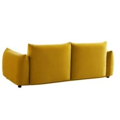Gianni Three Seater Sofa, Goldenrod Velvet 24 Gianni Three Seater Sofa, Goldenrod Velvet -FINZ Furniture Shop BOSF 9678 GOLD VEL 3ST WB6