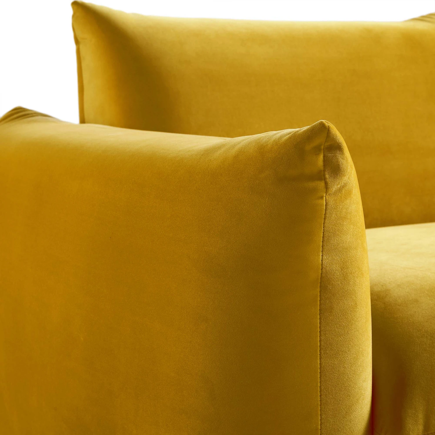 Gianni Three Seater Sofa, Goldenrod Velvet 13 Gianni Three Seater Sofa, Goldenrod Velvet - Image 11