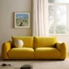 Gianni Three Seater Sofa, Goldenrod Velvet 1 Gianni Three Seater Sofa, Goldenrod Velvet -FINZ Furniture Shop BOSF 9678 GOLD VEL 3ST scene1
