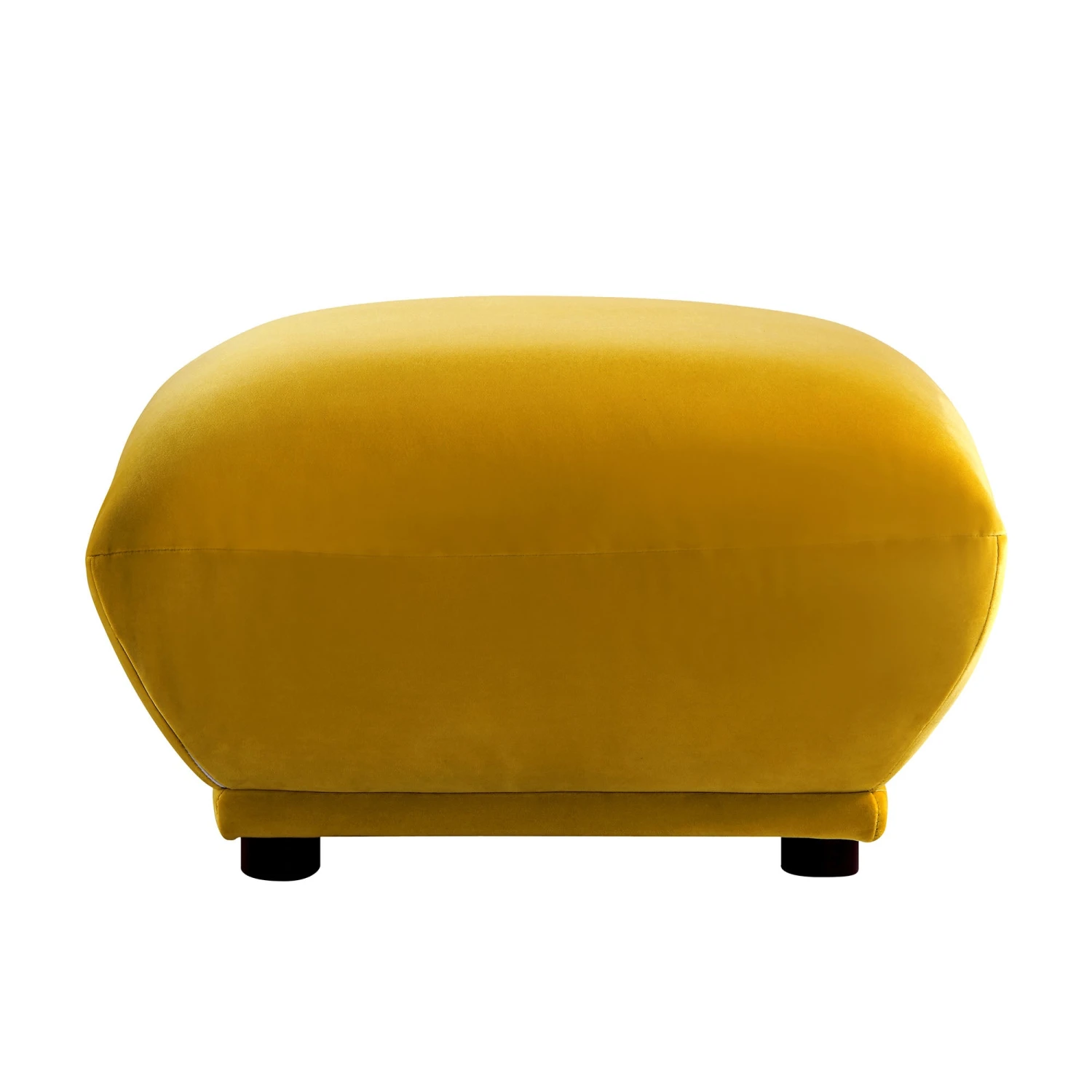 Gianni Pouffe, Goldenrod Velvet 7 Gianni Pouffe, Goldenrod Velvet - Image 5