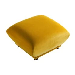 Gianni Pouffe, Goldenrod Velvet 18 Gianni Pouffe, Goldenrod Velvet -FINZ Furniture Shop BOSF 9678 GOLD VEL STOOL WB2
