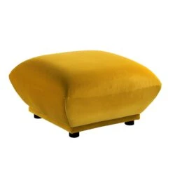 Gianni Pouffe, Goldenrod Velvet 20 Gianni Pouffe, Goldenrod Velvet -FINZ Furniture Shop BOSF 9678 GOLD VEL STOOL WB3