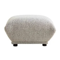 Gianni Pouffe, Mist Grey Boucle -FINZ Furniture Shop BOSF 9678 GREY BOU STOOL WB1