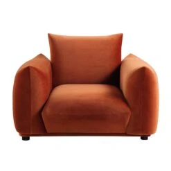 Gianni Armchair, Rust Velvet 21 Gianni Armchair, Rust Velvet -FINZ Furniture Shop BOSF 9678 RUST VEL 1ST WB1