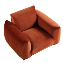 Gianni Armchair, Rust Velvet 24 Gianni Armchair, Rust Velvet -FINZ Furniture Shop BOSF 9678 RUST VEL 1ST WB4