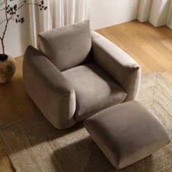 Gianni Armchair, Mink Velvet 19 Gianni Armchair, Mink Velvet -FINZ Furniture Shop BOSF 9678 TAUPE VEL 1ST scene3