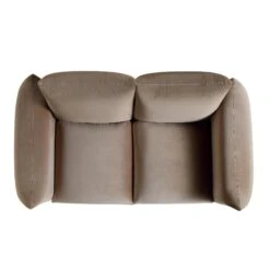 Gianni Two Seater Sofa, Mink Velvet -FINZ Furniture Shop BOSF 9678 TAUPE VEL 2ST WB3
