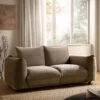 Gianni Two Seater Sofa, Mink Velvet -FINZ Furniture Shop BOSF 9678 TAUPE VEL 2ST main