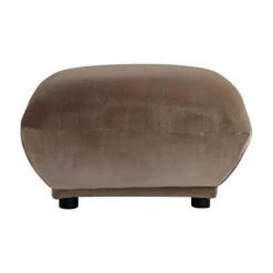 Gianni Pouffe, Mink Velvet -FINZ Furniture Shop BOSF 9678 TAUPE VEL STOOL WB1