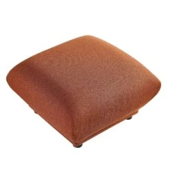 Gianni Pouffe, Terracotta Fabric -FINZ Furniture Shop BOSF 9678 TERRA LIN STOOL WB2