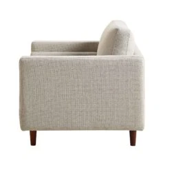 Henrietta Armchair, Beige Woven Fabric -FINZ Furniture Shop BOSF 9680 BEIGE WOV 1ST WB4