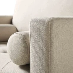 Henrietta Armchair, Beige Woven Fabric -FINZ Furniture Shop BOSF 9680 BEIGE WOV 1ST detail1