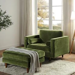 Henrietta Armchair, Moss Green Velvet 18 Henrietta Armchair, Moss Green Velvet -FINZ Furniture Shop BOSF 9680 FERN VEL 1ST scene2