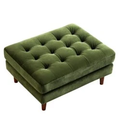 Henrietta Ottoman, Moss Green Velvet 18 Henrietta Ottoman, Moss Green Velvet -FINZ Furniture Shop BOSF 9680 FERN VEL STOOL WB1