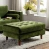 Henrietta Ottoman, Moss Green Velvet 2 Henrietta Ottoman, Moss Green Velvet -FINZ Furniture Shop BOSF 9680 FERN VEL STOOL main