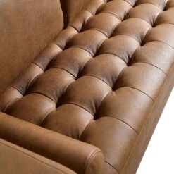 Henrietta 5+Seater Corner Sofa, Tan Faux Suede -FINZ Furniture Shop BOSF 9680 TAN FXLT CORNER SET detail1