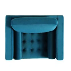 Henrietta Armchair, Teal Velvet -FINZ Furniture Shop BOSF 9680 TEAL VEL 1ST WB3