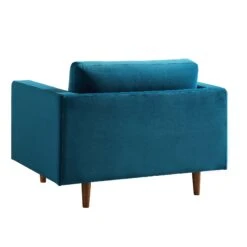Henrietta Armchair, Teal Velvet -FINZ Furniture Shop BOSF 9680 TEAL VEL 1ST WB5