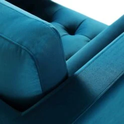Henrietta Armchair, Teal Velvet -FINZ Furniture Shop BOSF 9680 TEAL VEL 1ST detail2