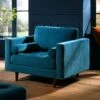 Henrietta Armchair, Teal Velvet -FINZ Furniture Shop BOSF 9680 TEAL VEL 1ST main